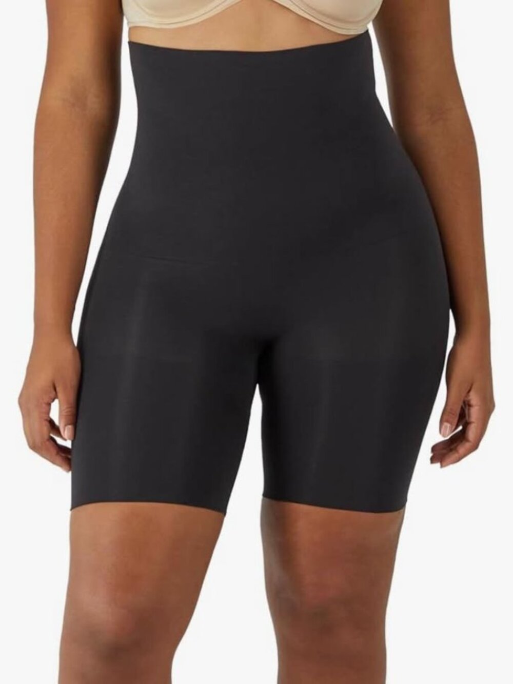 Maidenform Black High-Waisted Thigh Slimmer Shapewear - Size Large